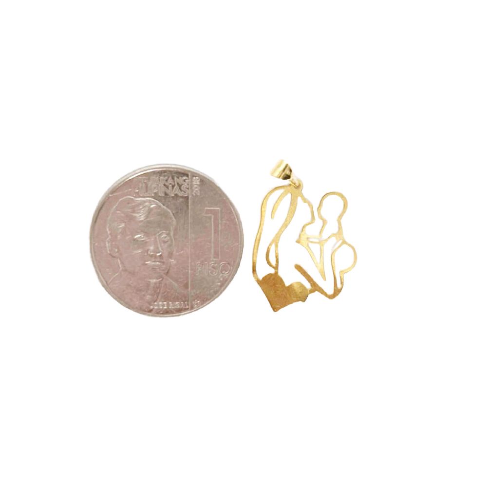 18k Saudi Gold Open Mary & Child Pendant - SKU-JWAZE5AS