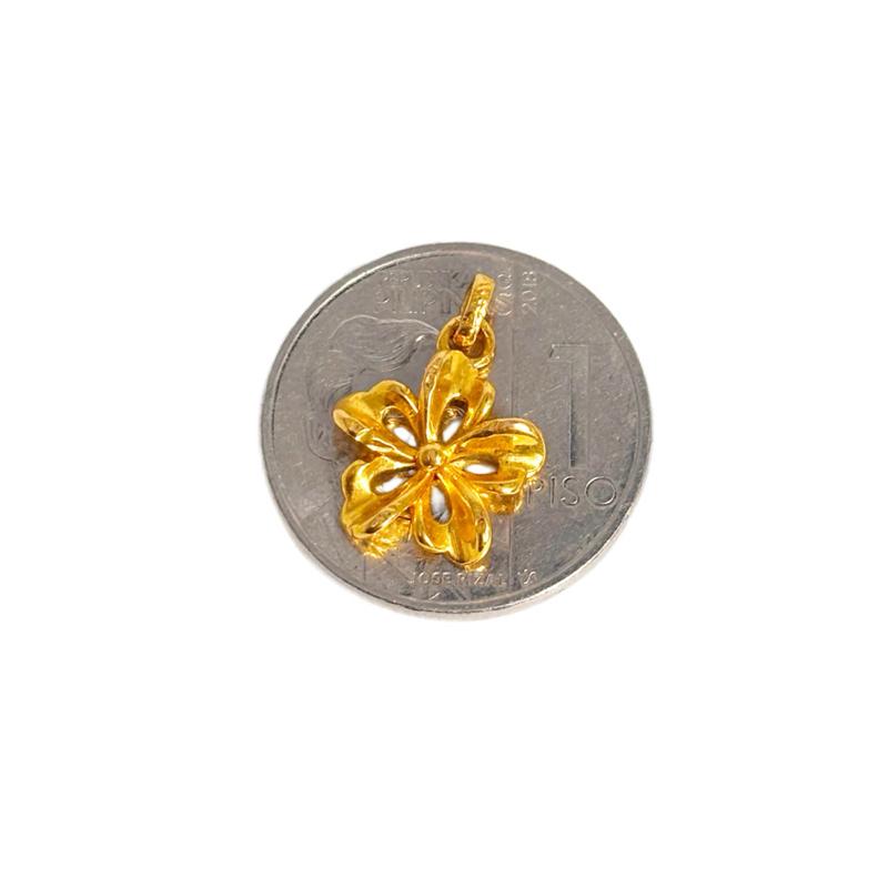 18k Saudi Gold Set AMPAW/HOLLOW FlowerStyle + Tauco Chain lv1