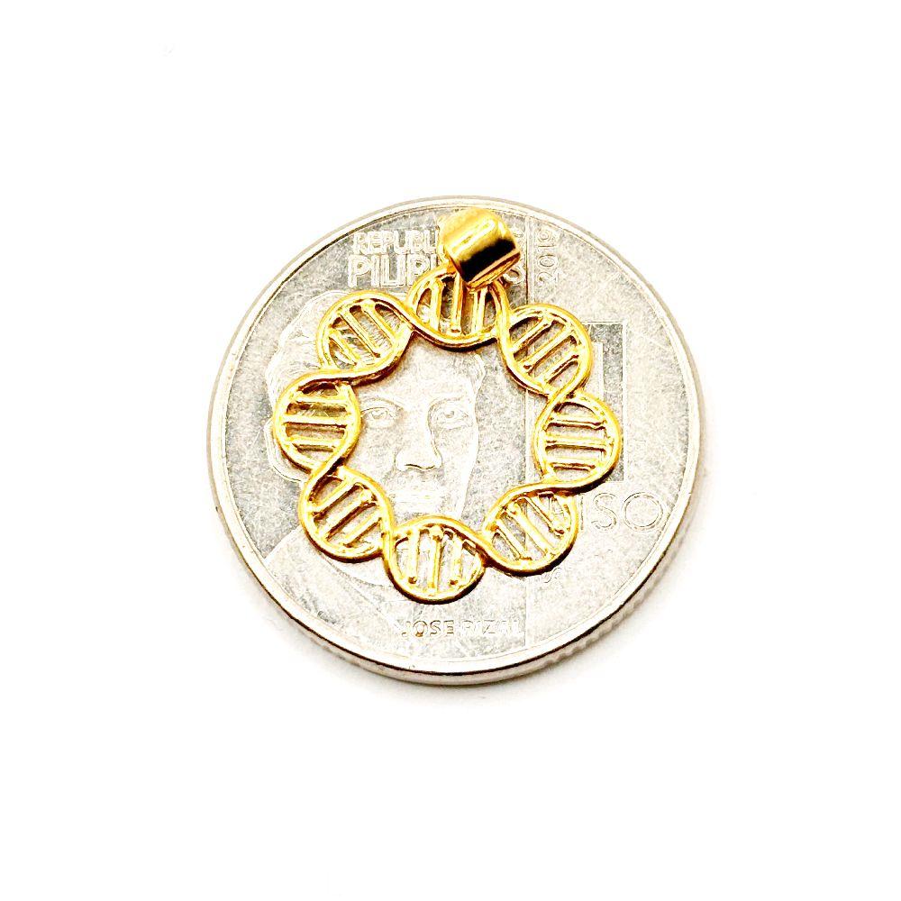 18k Saudi Gold DNA Style Pendant - SKU-3GGNMBQU