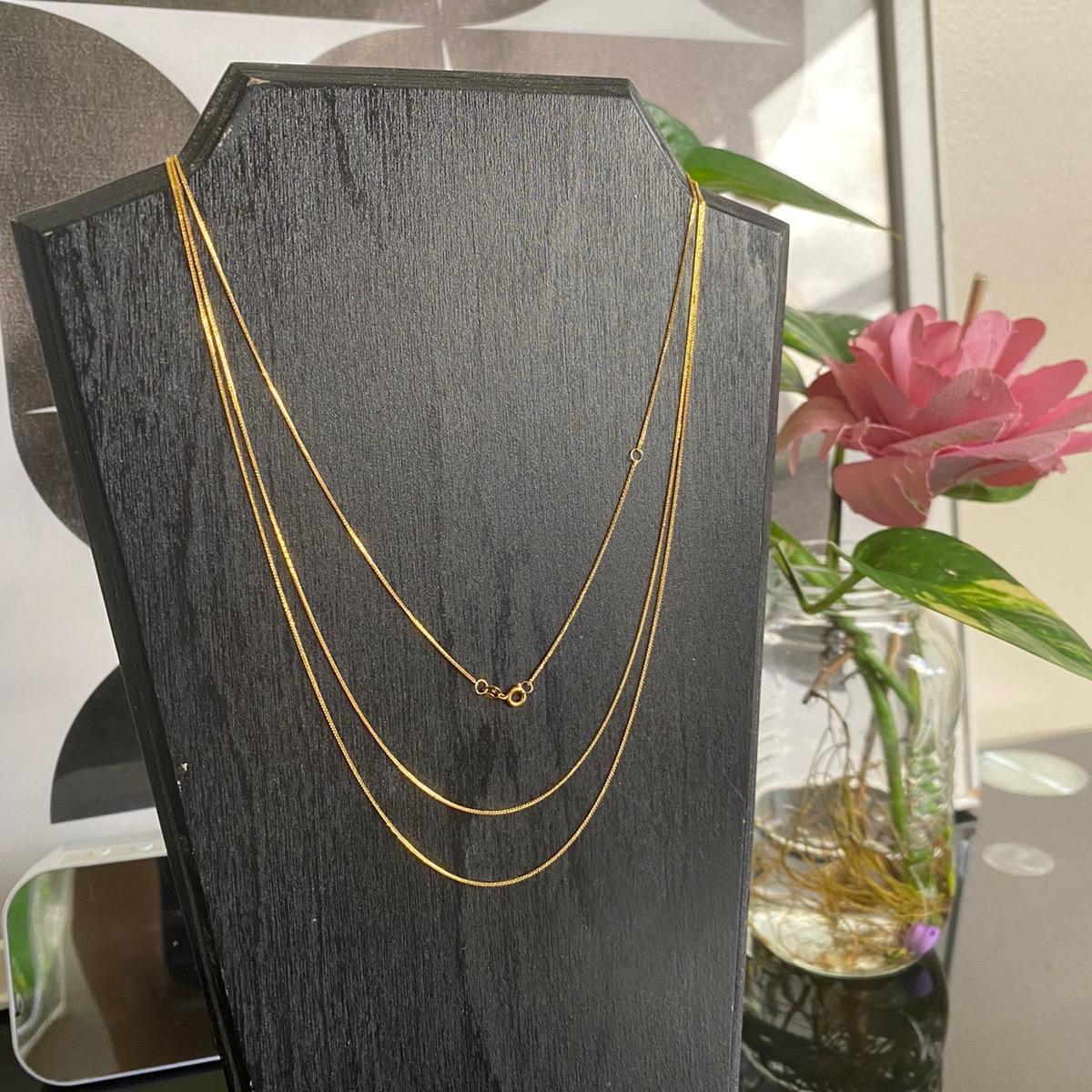 18k saudi Gold Foxtail Chain