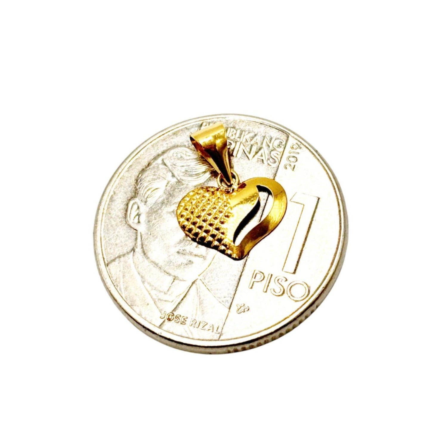 18k Saudi Gold Broken Heart Pendant Solid Pawnable - SKU-JIEEI7AZ