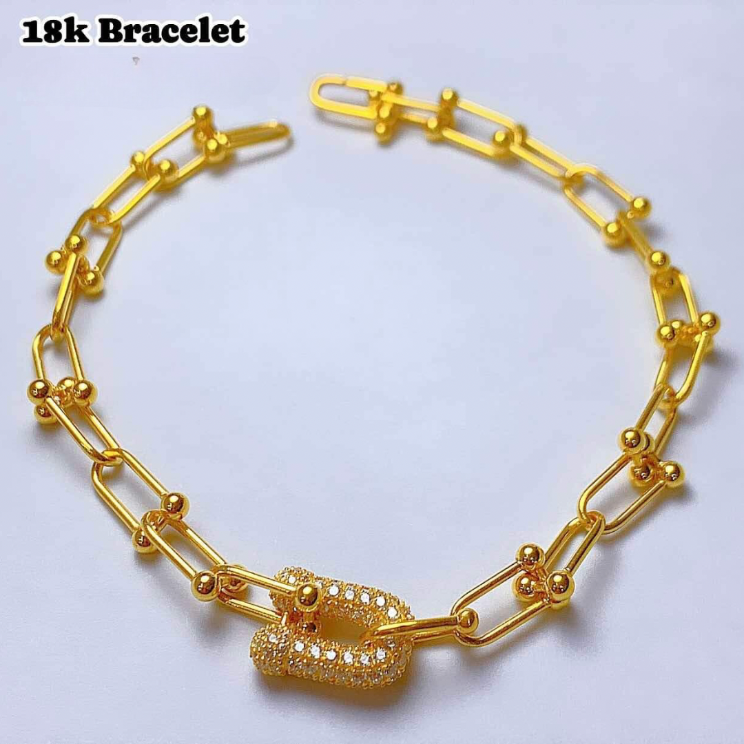 Gold Hardware Bracelet 18k Saudi Gold – Sparkles PH