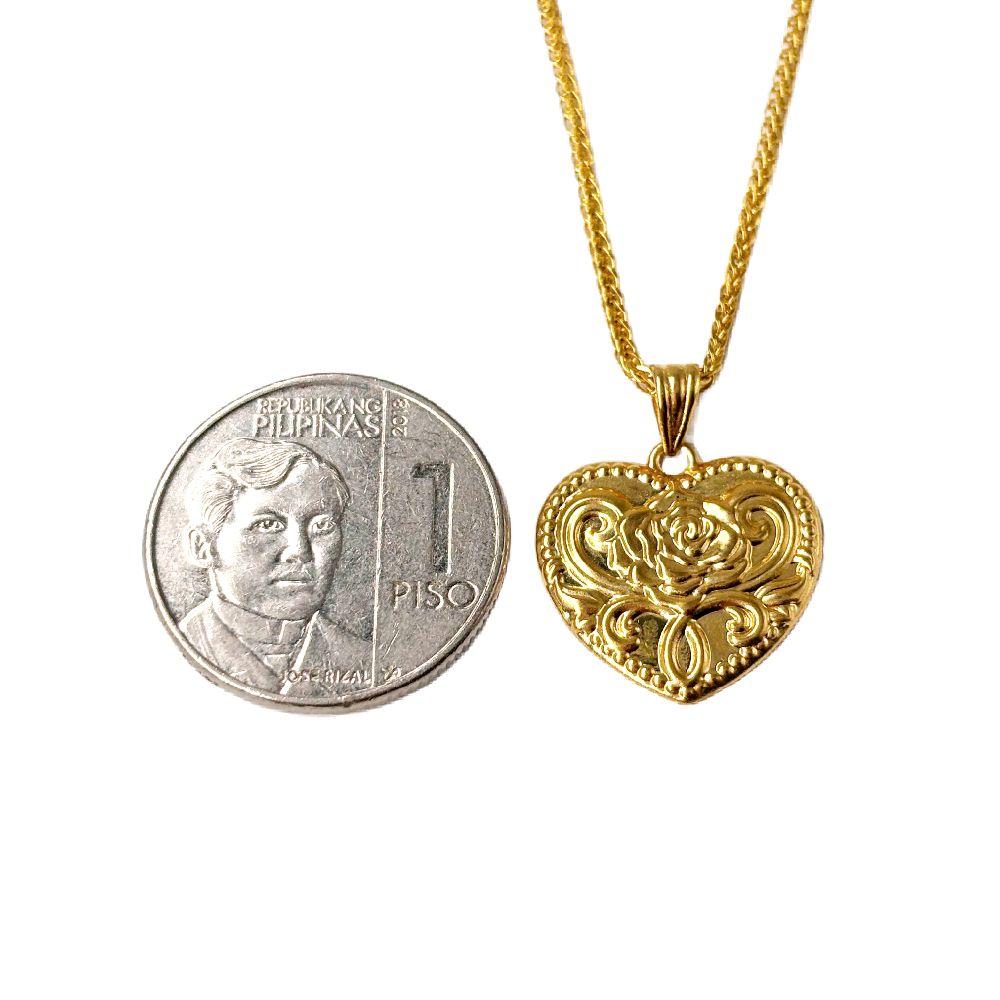 18k Saudi Gold Big Love Rose + Foxtail 18" V2