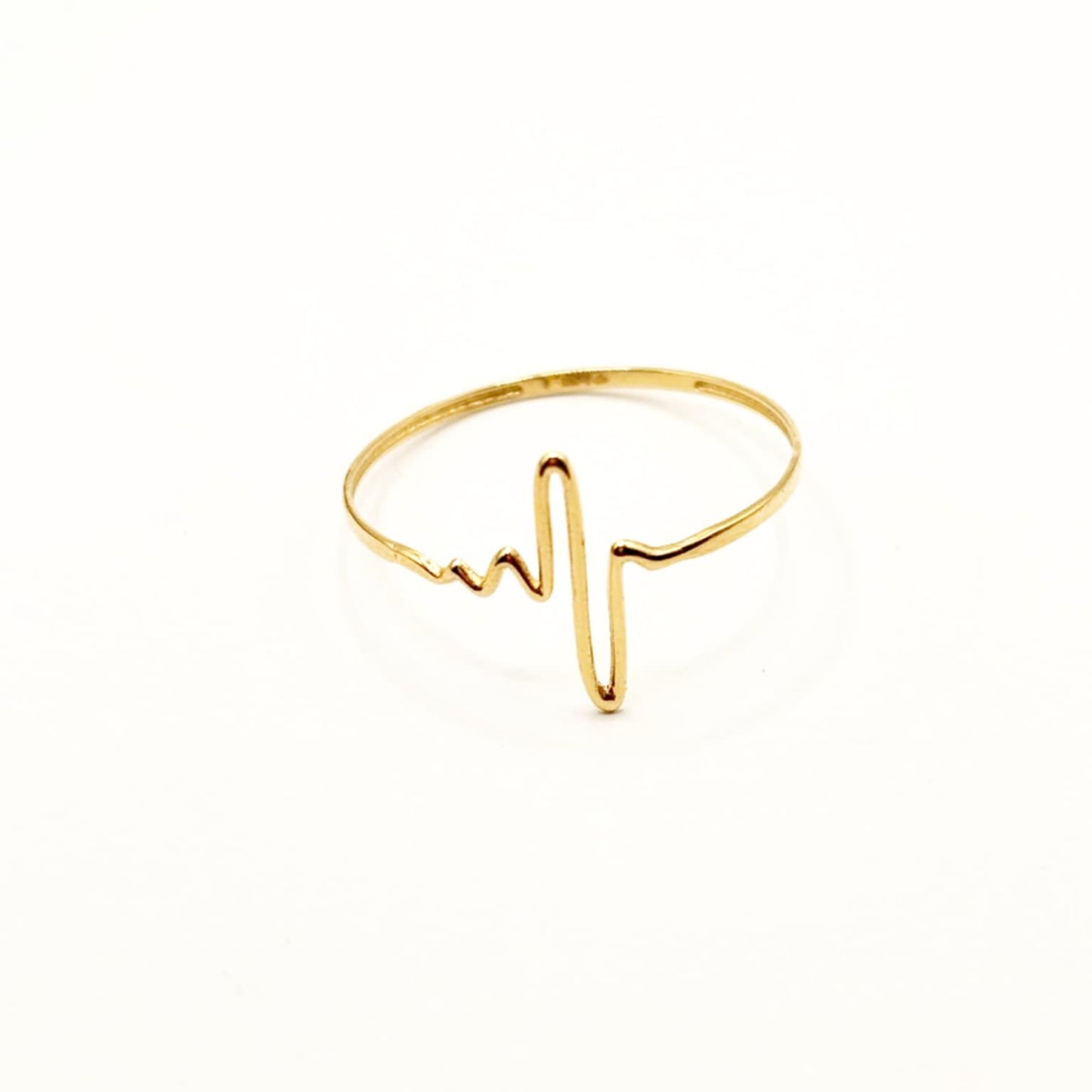 18k Saudi Gold Heart Beat Ring