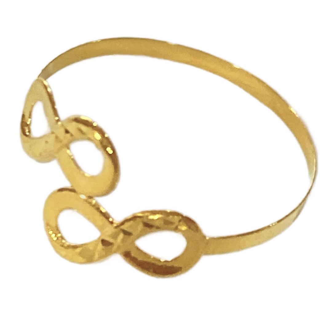 18k Saudi Gold Twin Infinity Ring Pawnable