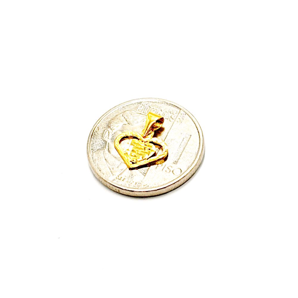 18k Saudi Gold Cutey Heart Pendant
