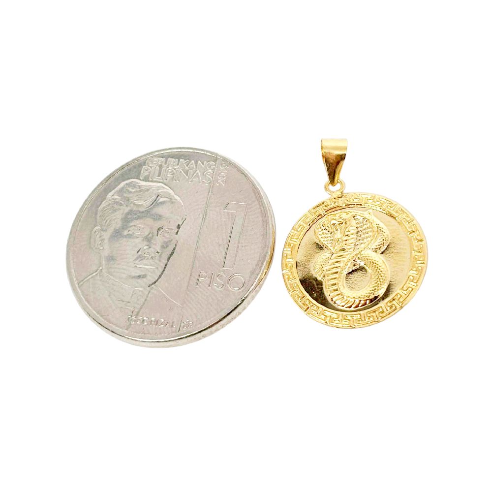 18k Saudi Gold Fenfen Cobra Pendant - SKU-0BIP1QV9