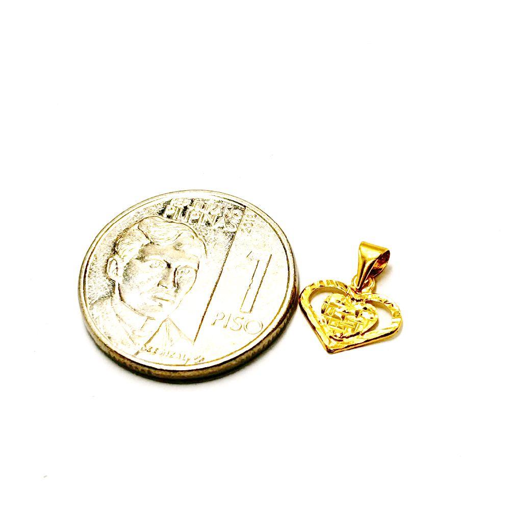 18k Saudi Gold Cutey Heart Pendant