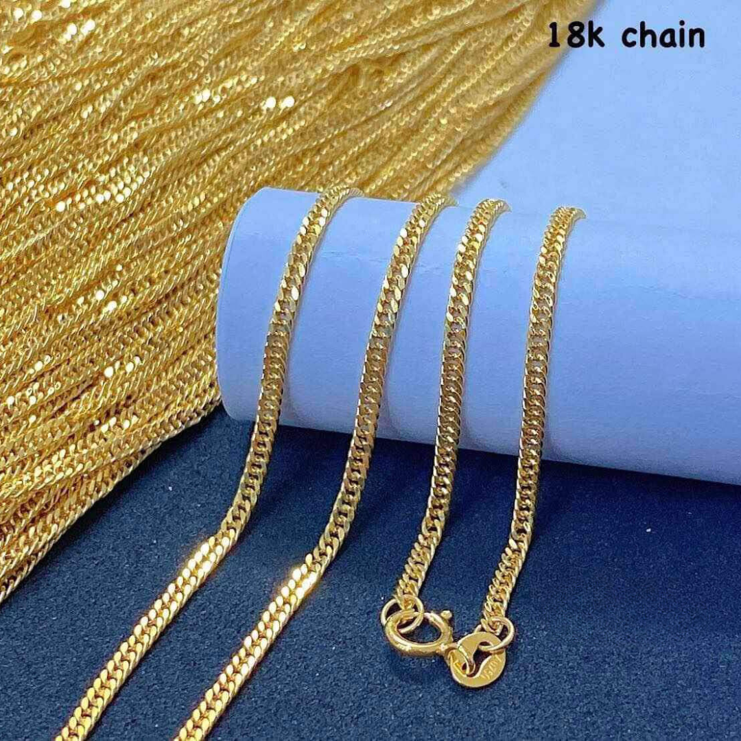 18” Flat Chain Solid 18k Saudi Gold1