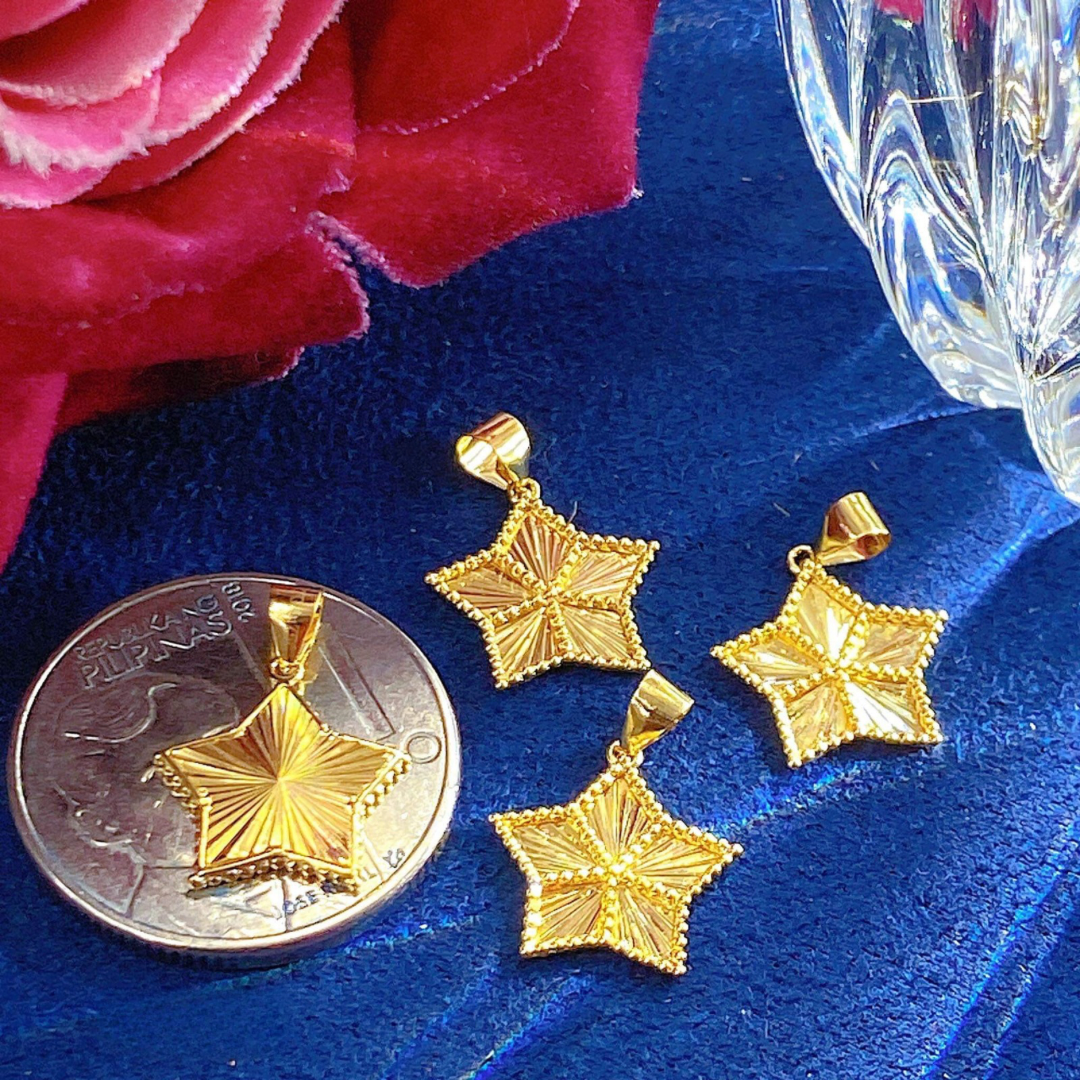 Star Sinag Pendant 18k Saudi Gold