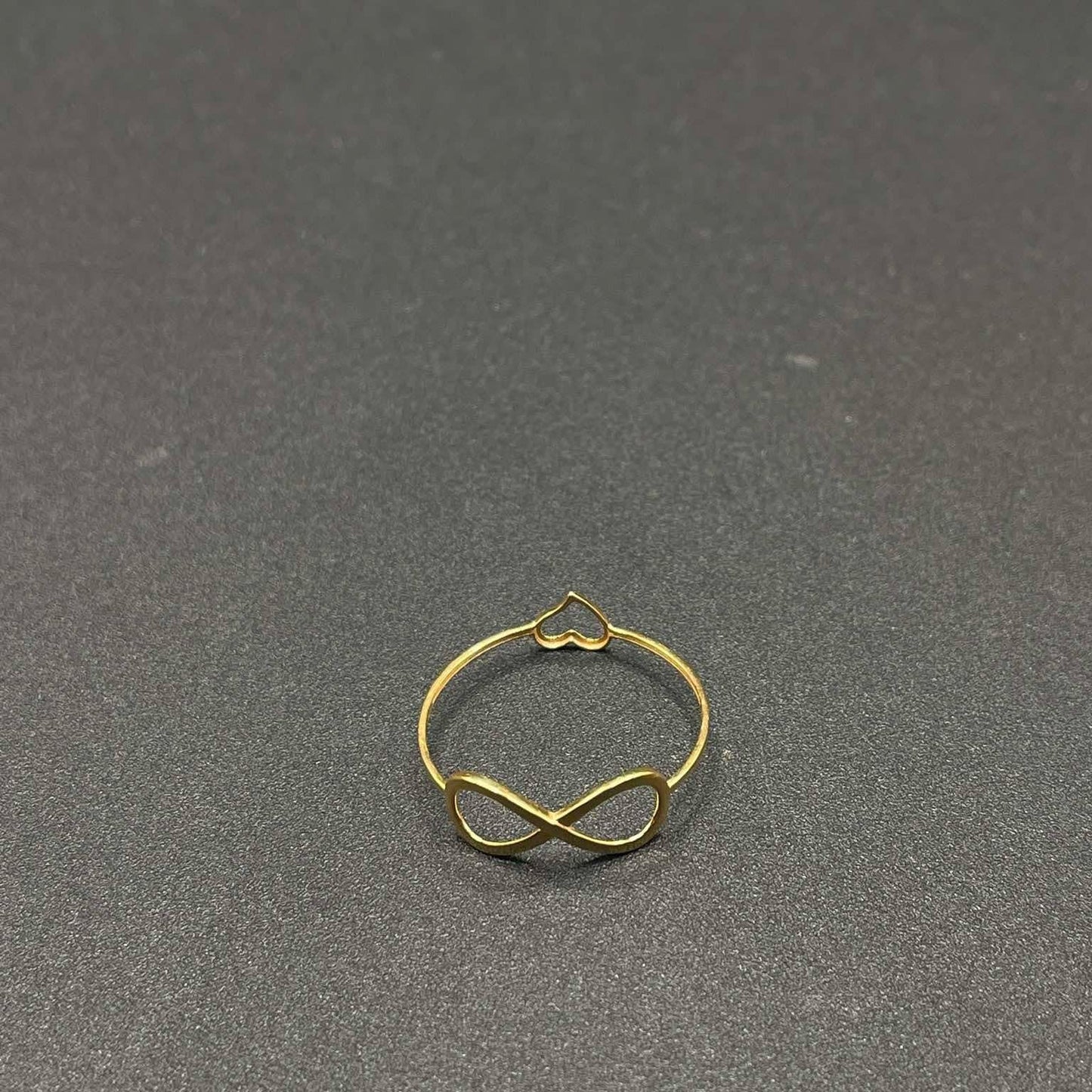 18k Saudi Gold Infiheart Ring Solid Pawnable - SKU-PRT26MN2