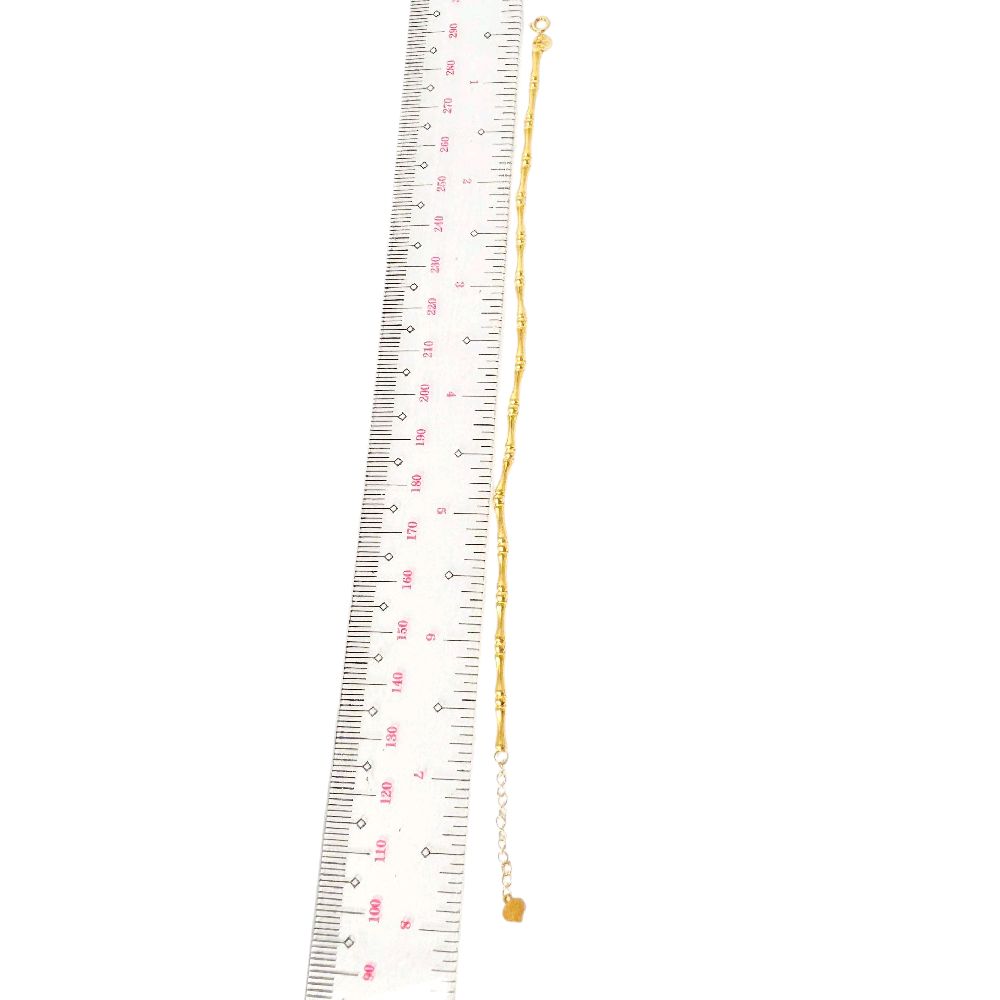 18k Saudi Gold Bamboo Bracelet - SKU-4KAQXH2Q