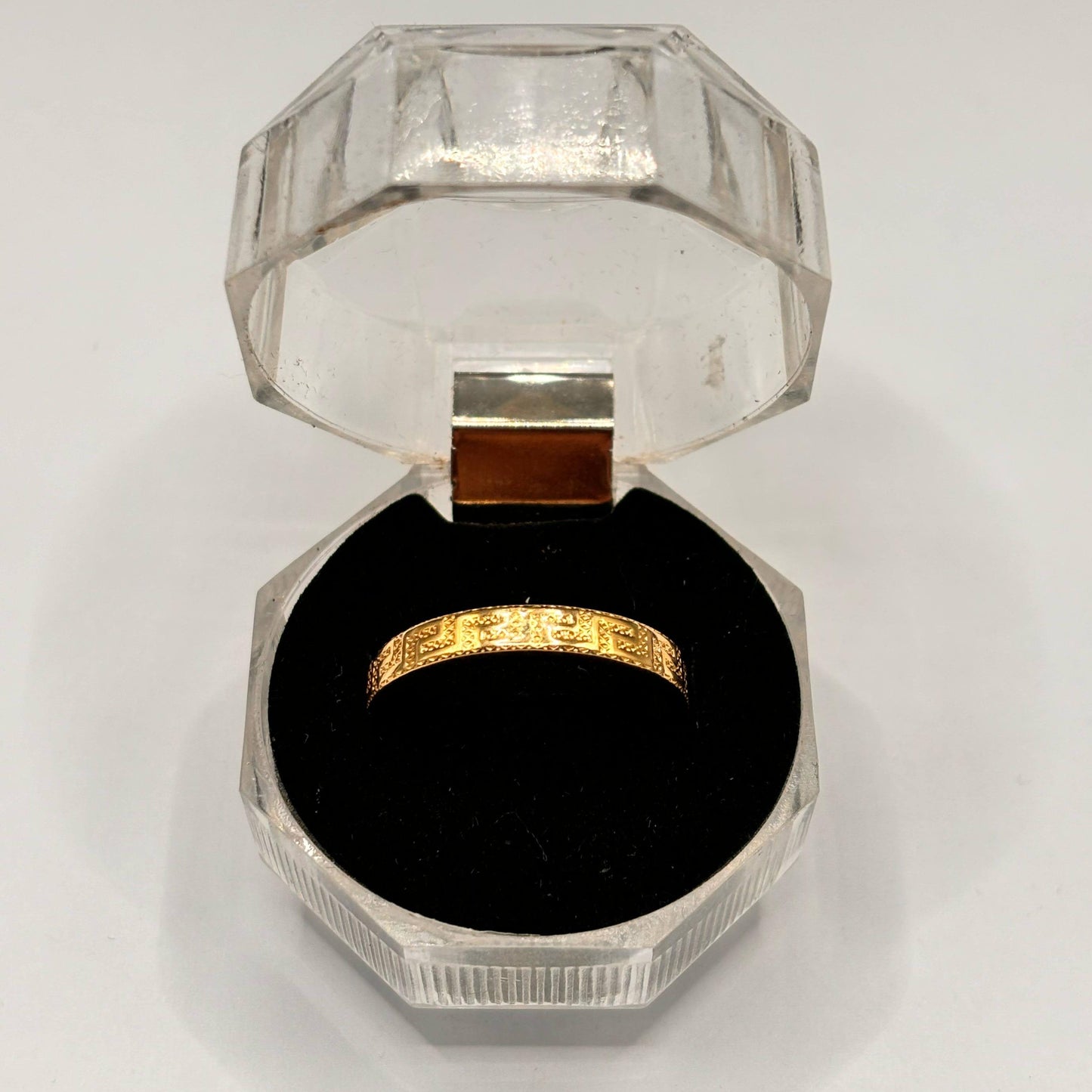 18k Saudi Gold Greek Ring Solid Pawnable - SKU-CLQKAT5R