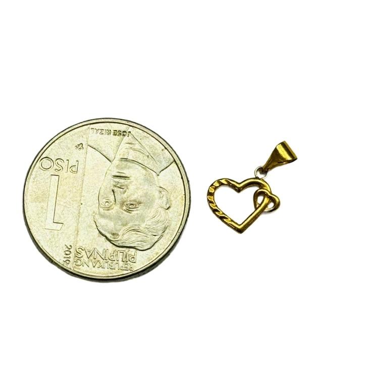 18k Saudi Gold Mini Me Heart Pendant - SKU-GCEU7IUP