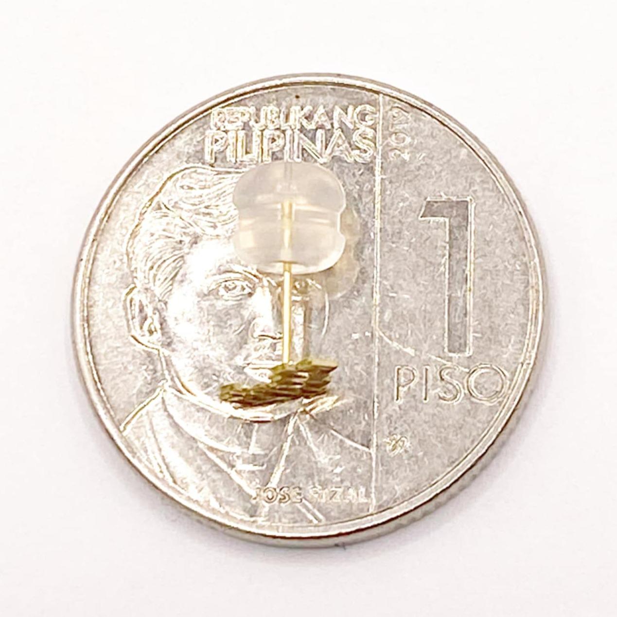 18k Sudi Gold Robot Earring with Silicon Pakaw - SKU-BVXYPTFN