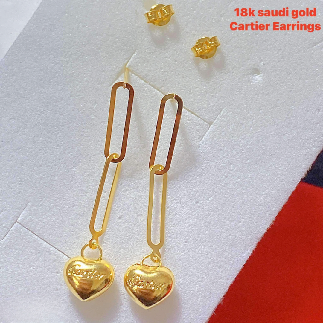 Karkar Earrings 18k Saudi Gold