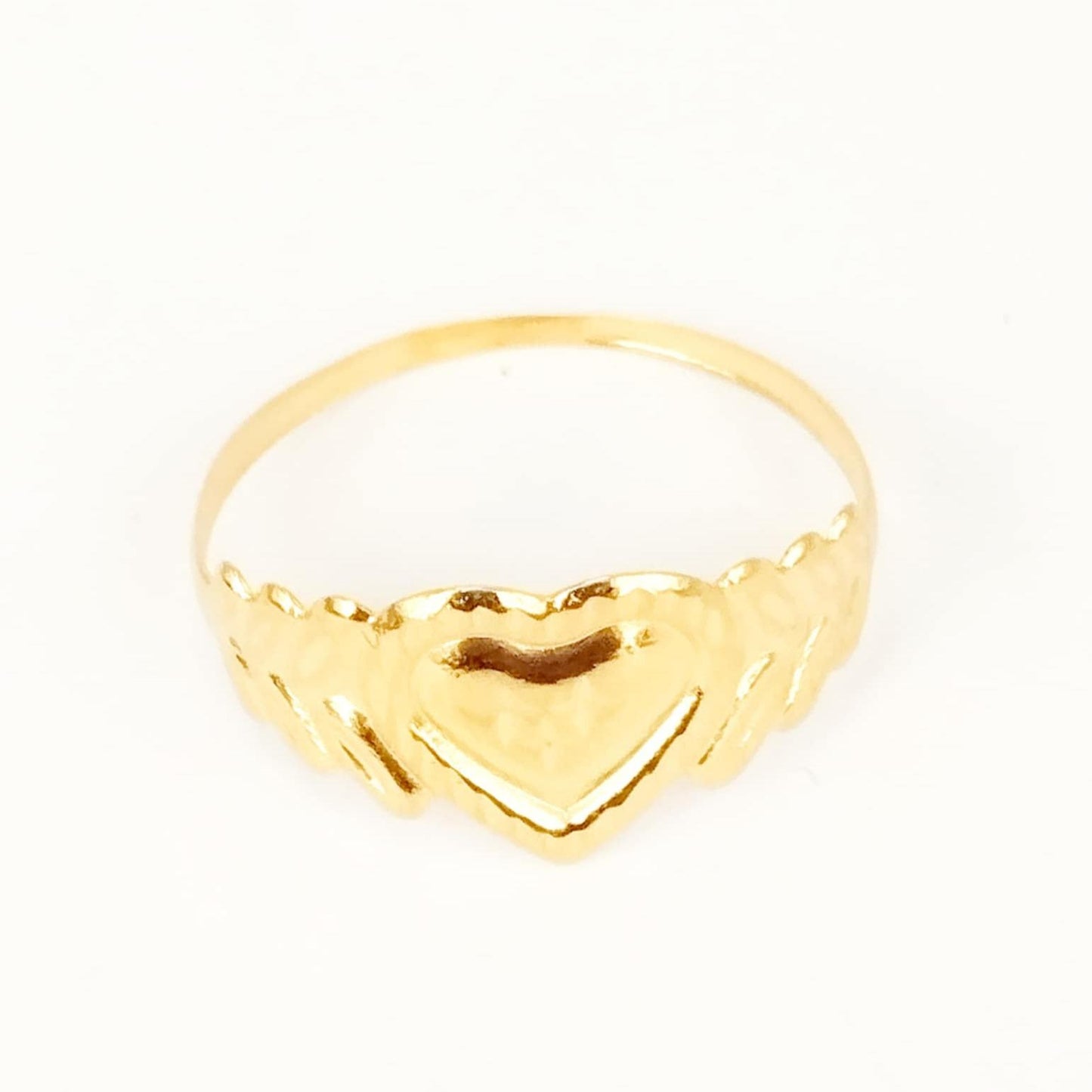 18k Saudi Gold Love Crown Ring - SKU-Z9ZVPVNM