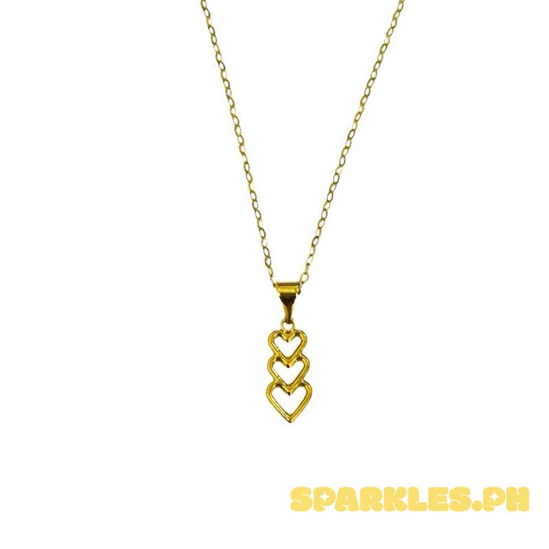 18k Saudi Gol Set Open Heart + Tauco Chain lv1