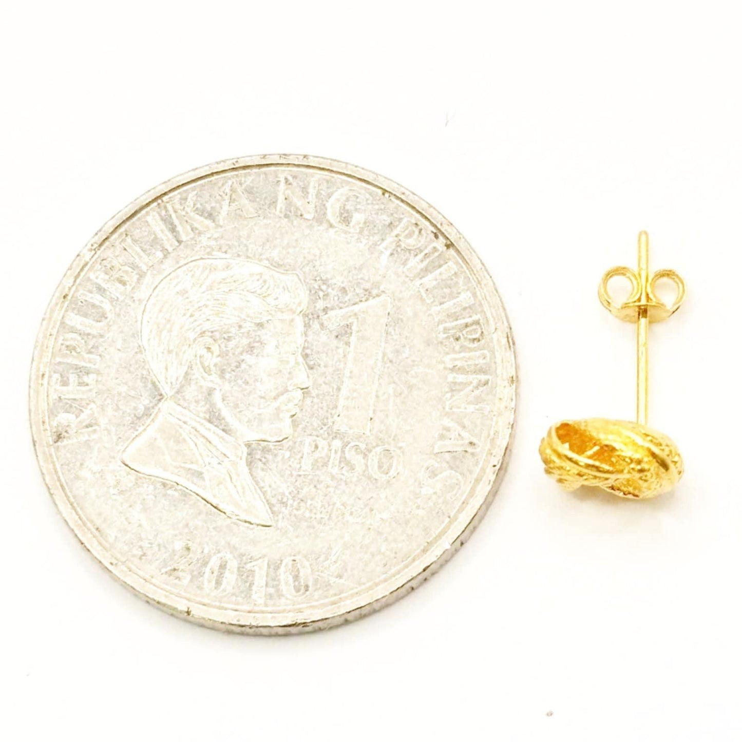 18k Saudi Gold Ensaimada Earring - SKU-DA8K6W34