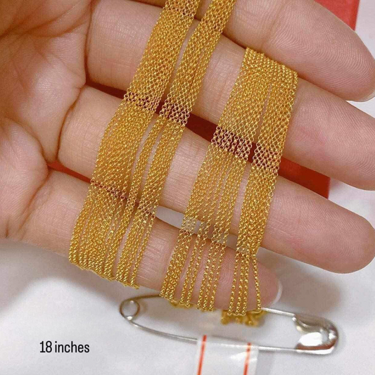 Tauco Chain 18” Solid 18k Saudi Gold