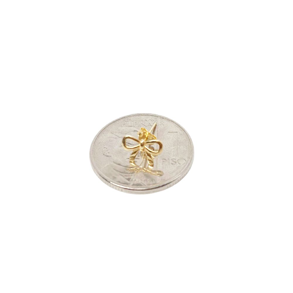 18k Saudi Gold Ribbon Earring - SKU-RYP3RR48