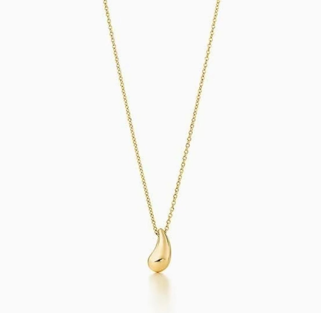 Teardrop Pendant or Set with Tauco Chain 18k Saudi Gold