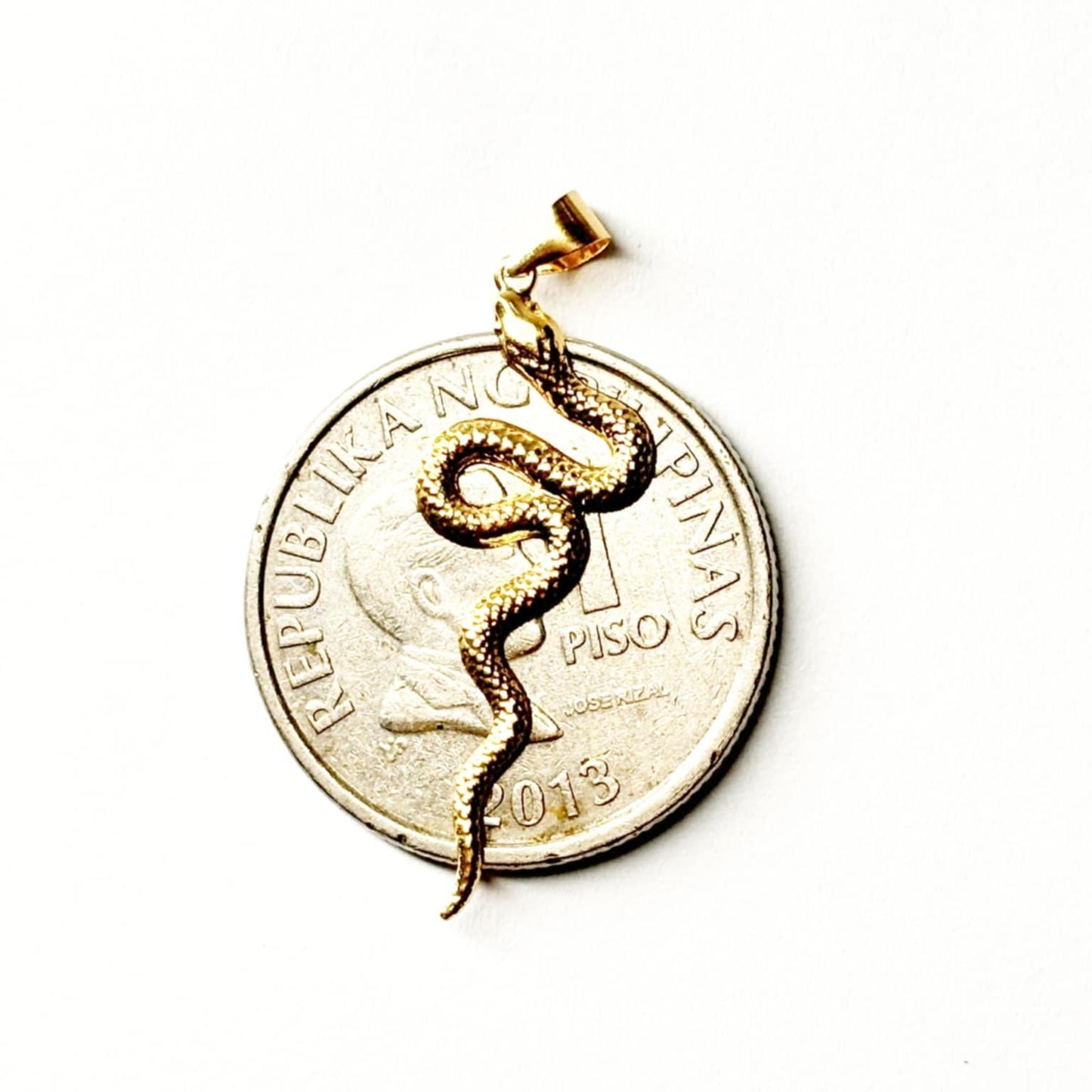 18k Saudi Gold Cobra Pendant - SKU-HH9DF4E7