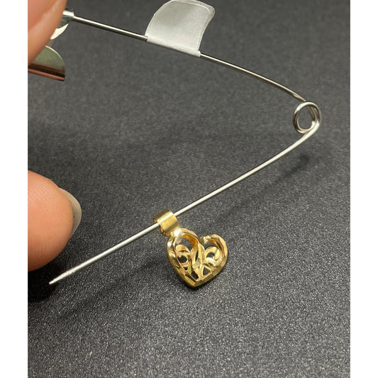 18k Saudi Gold .31g PER GRAM Enchanted Heart Solido Pawnable