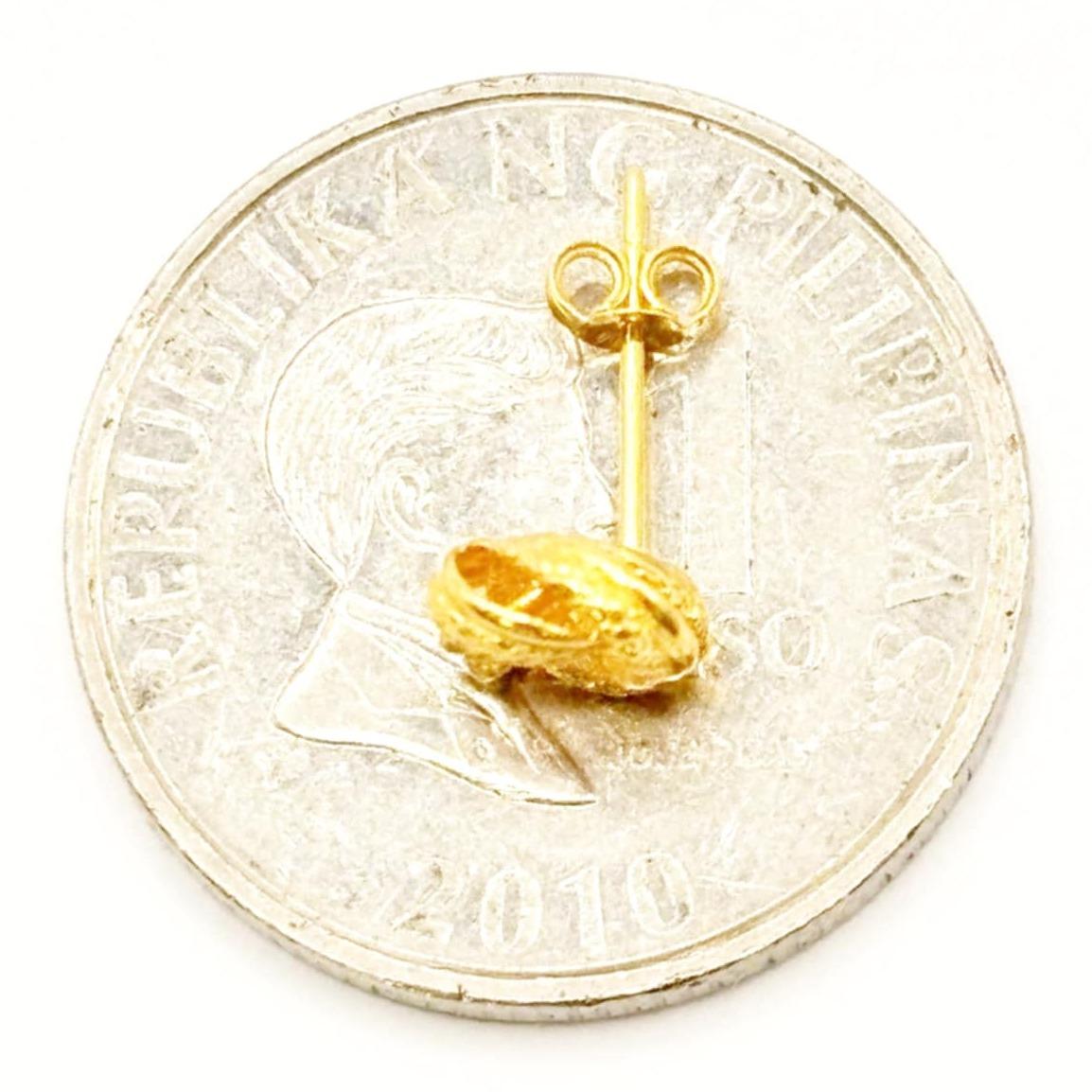 18k Saudi Gold Ensaimada Earring - SKU-DA8K6W34