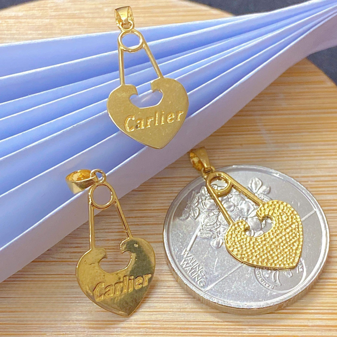 Karkar Heart Pendant 18k Saudi Gold