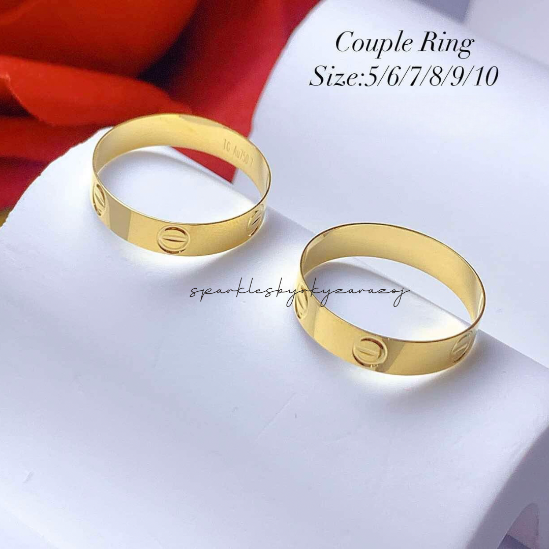 Cartier Couple Ring Per Pcs Solid 18k Saudi Gold Sparkles PH