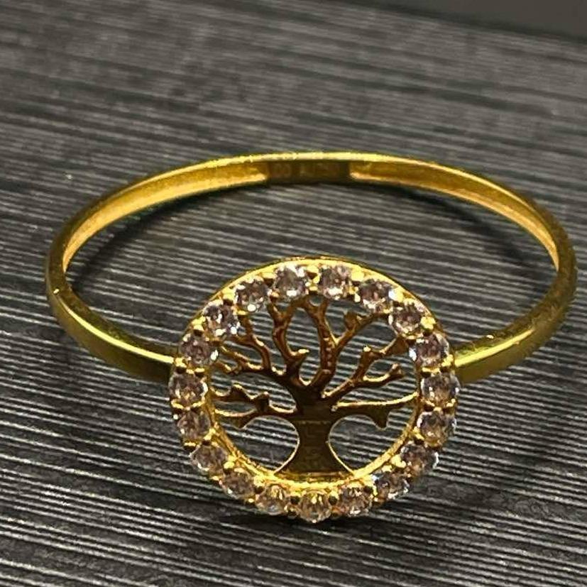 18k Saudi Gold Tree Of Life Ring Solid Pawnable - SKU-BAGIS4XK