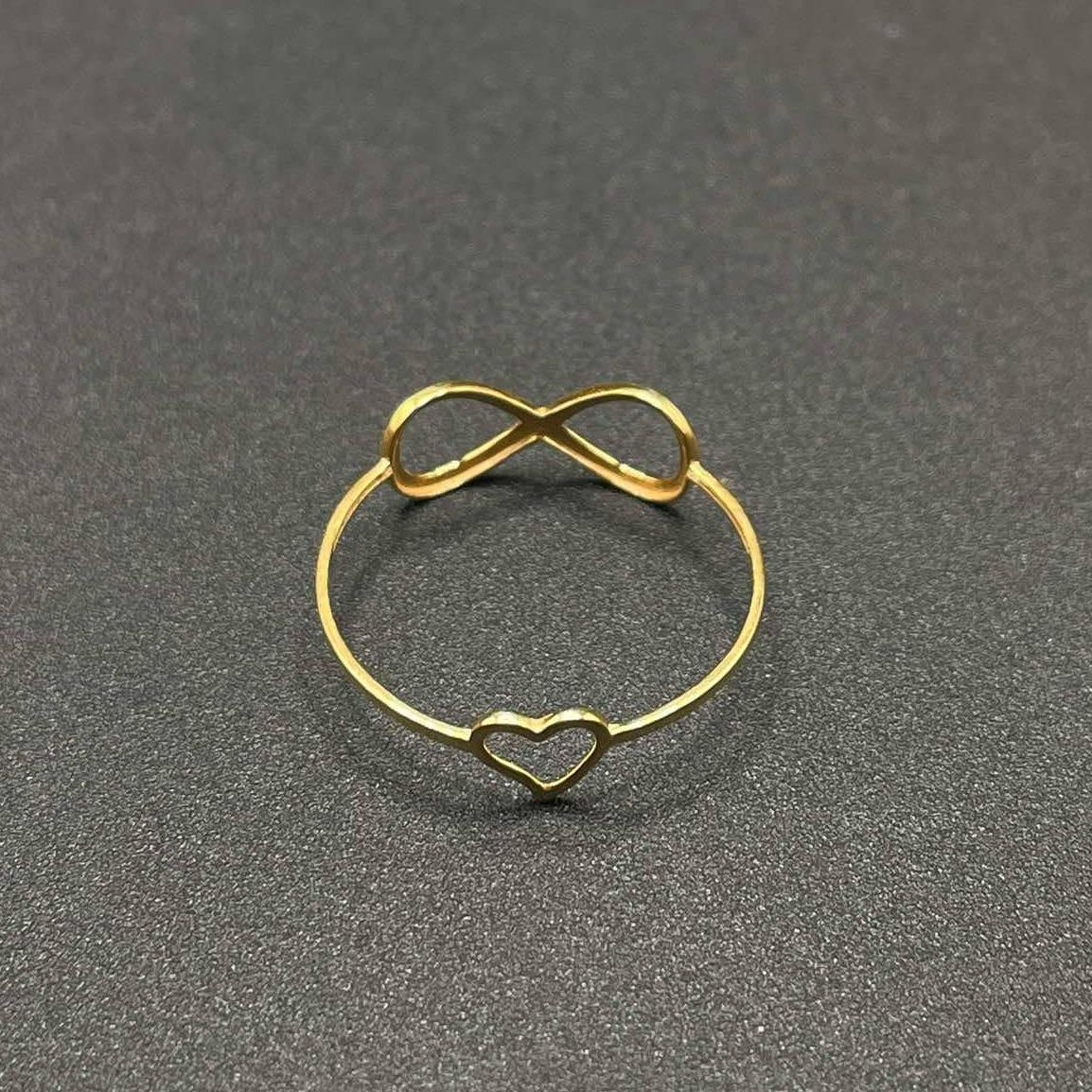 18k Saudi Gold Infiheart Ring Solid Pawnable - SKU-PRT26MN2