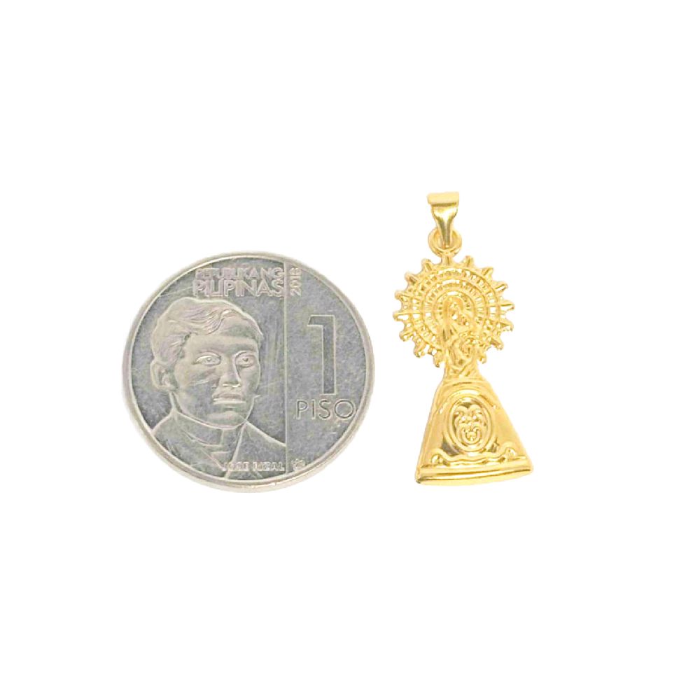 18k Saudi Gold Virgin Of Pilar Pendant - SKU-FR69DGZH