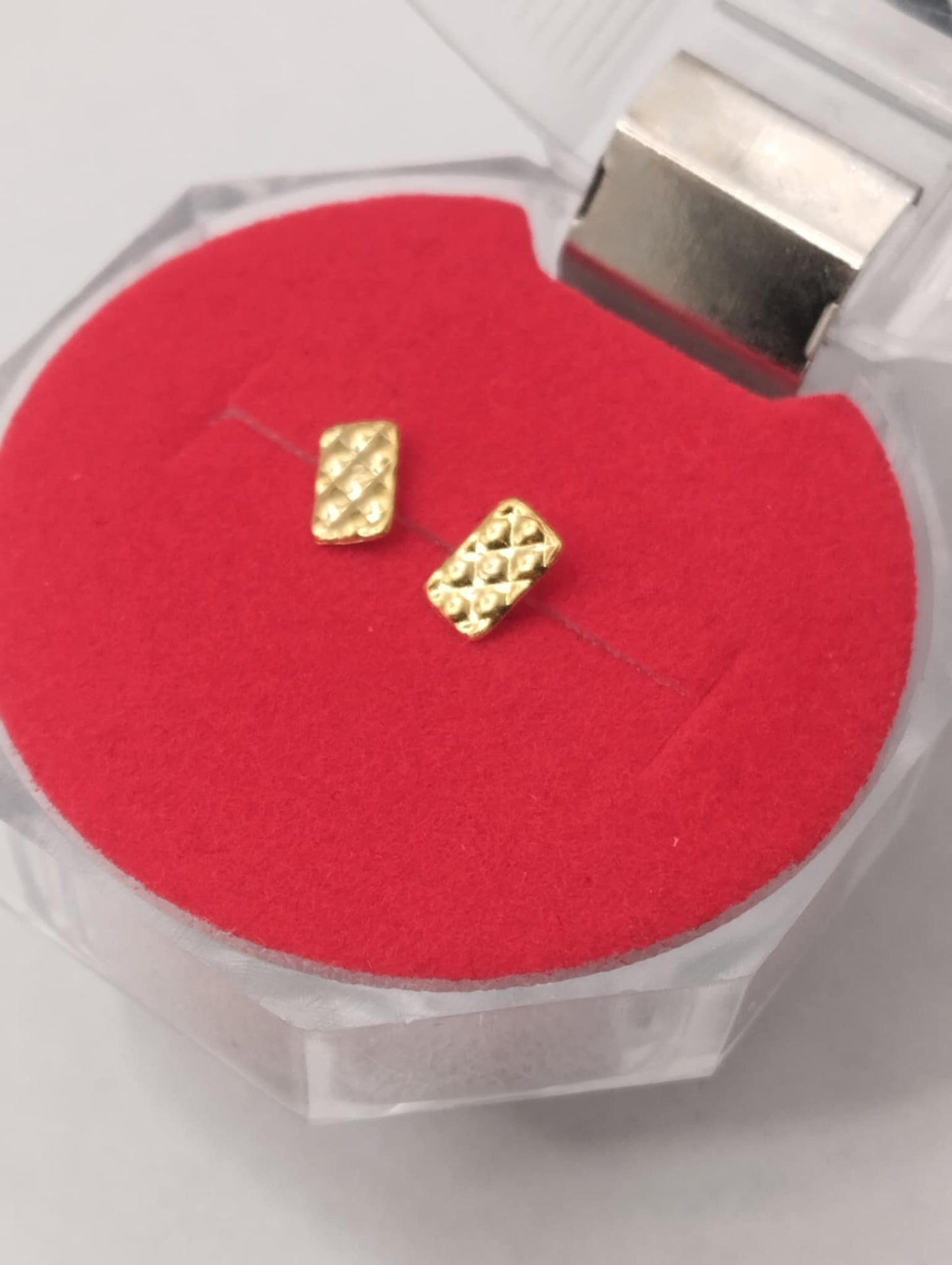 18k Saudi Gold Triple Silicon Pakaw Earrings