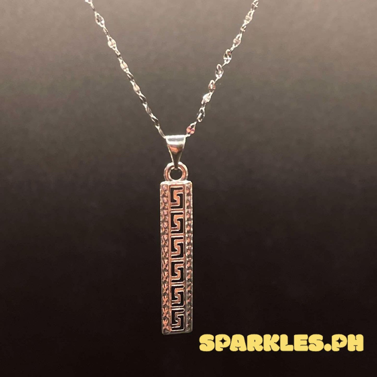 18k White Gold SET Dancing Chain + F Bar Solid Pawnable