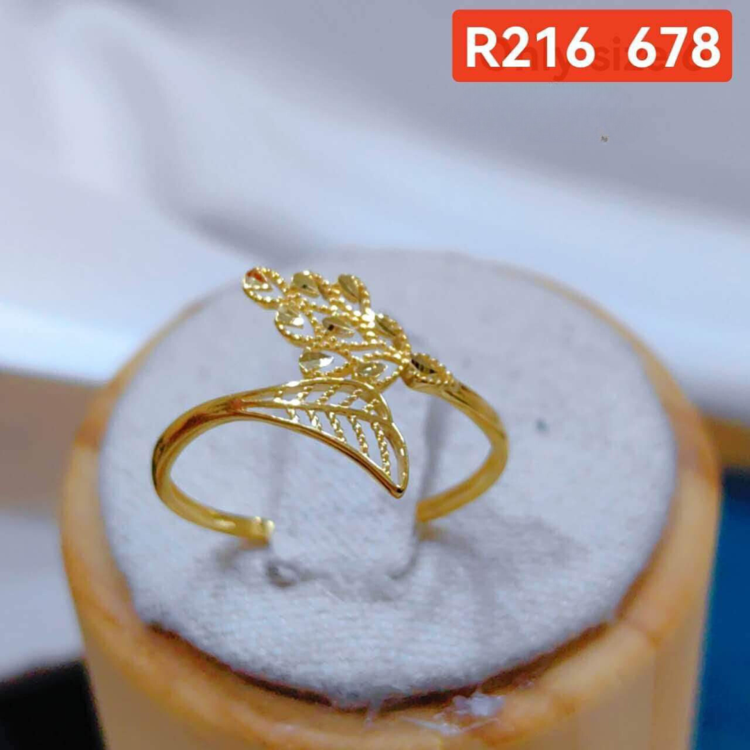 Saudi gold ring for ladies clearance