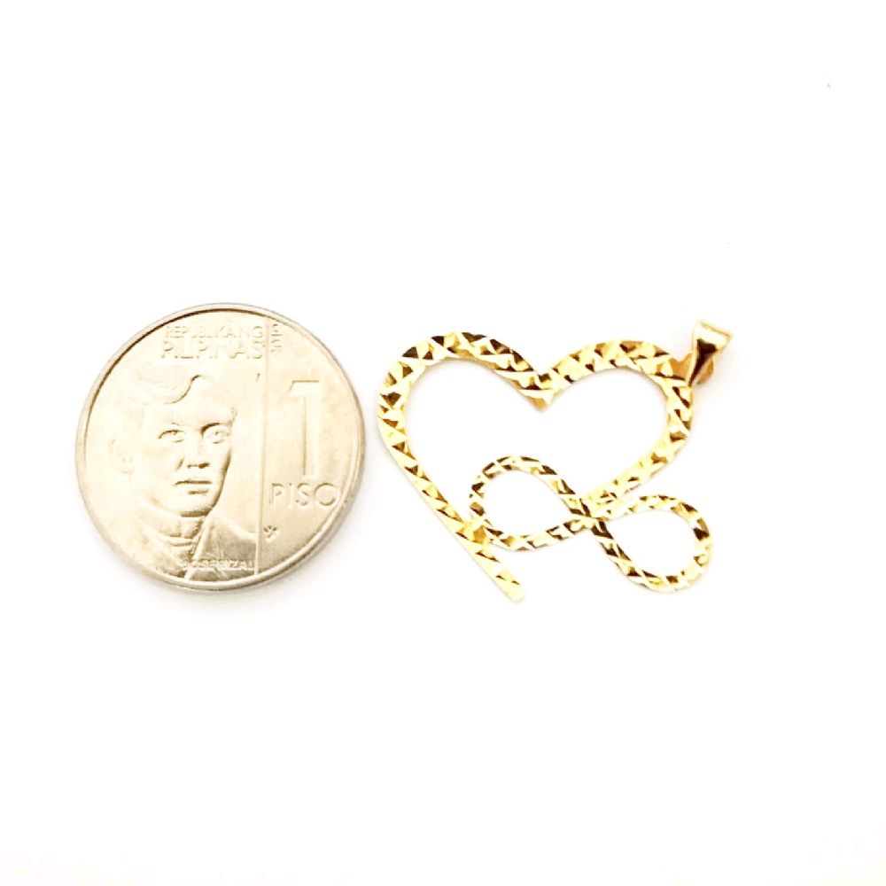 18k Saudi Gold Love Infinity Pendant - SKU-A5ULKV8F