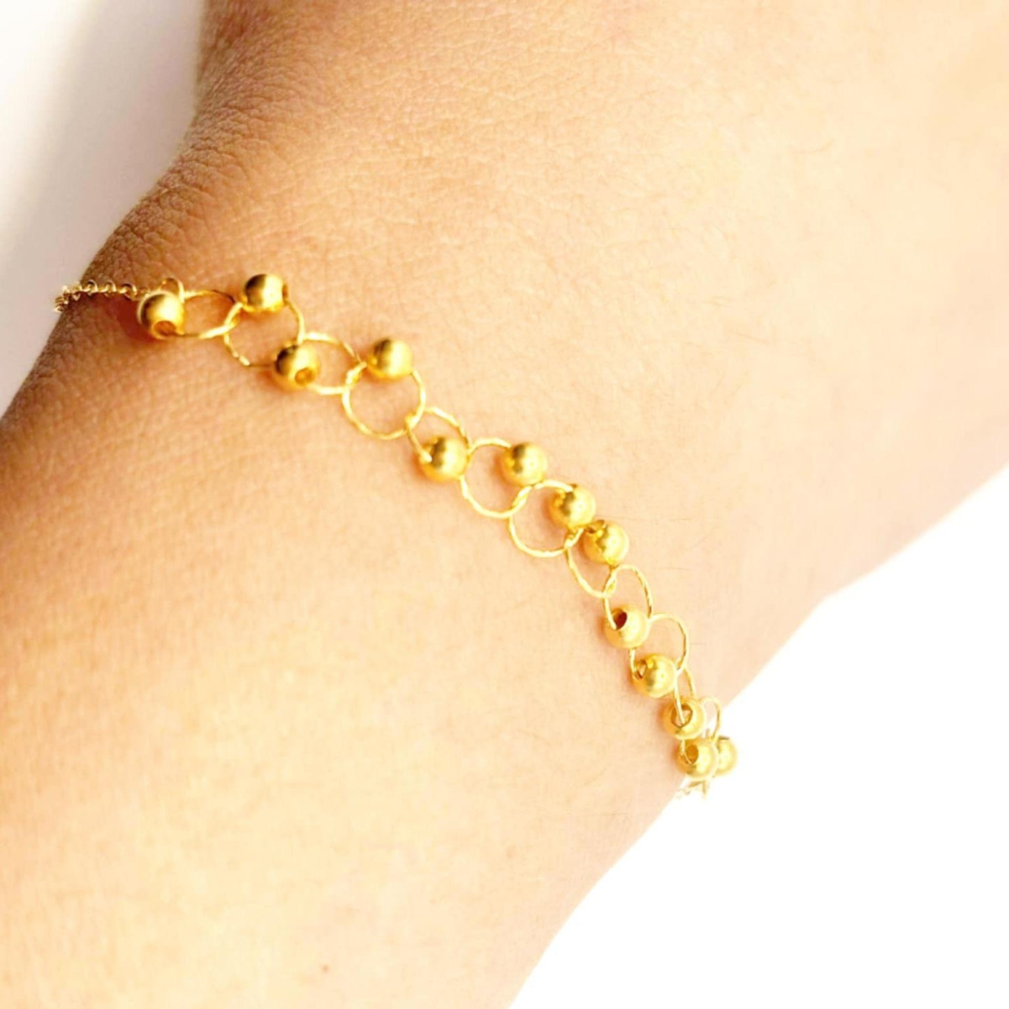 18k Saudi Gold Pebble Bracelet