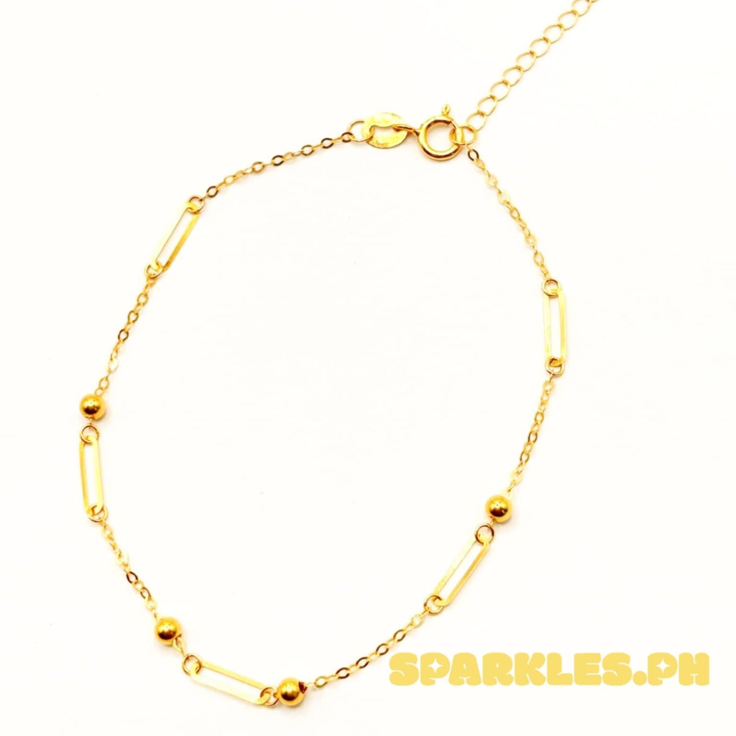 18k Saudi Gold Layer Beads Bracelet - SKU-IIHCWL0B