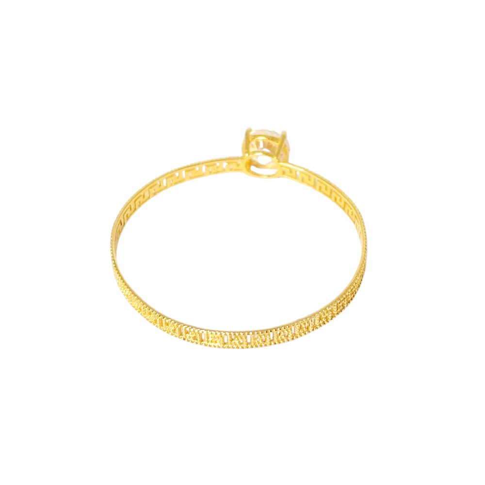 18k Saudi Gold Moissa Fenfen Ring Solid Pawnable - SKU-Z2E9MCY8