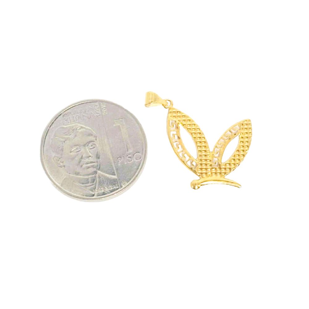 18k Saudi Gold Half Wing Pendant - SKU-BDW704JA