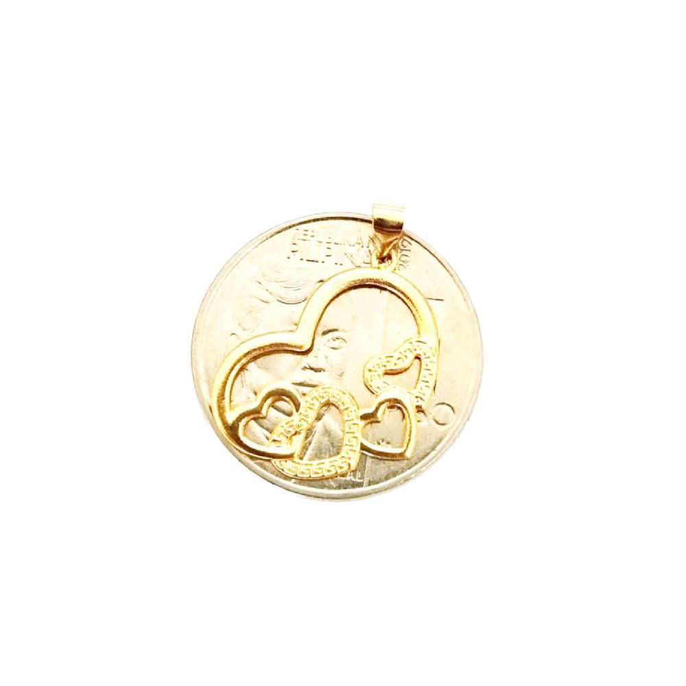 18k Saudi Gold Forever Heart Pendant - SKU-ZYGPBTA4