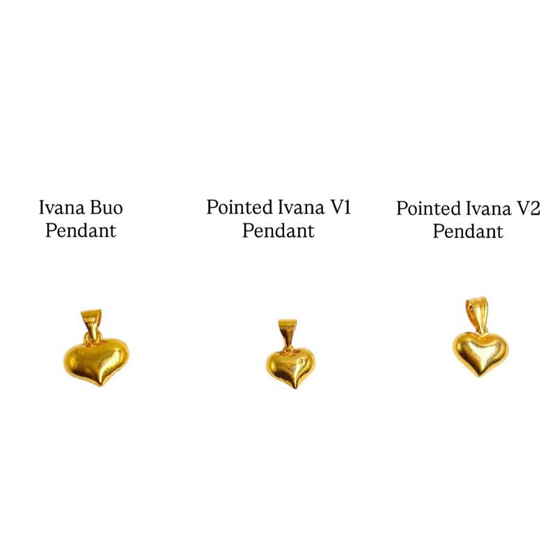 18k Saudi Gold Pointed Ivana V1 Pendant - SKUFE1326PEN