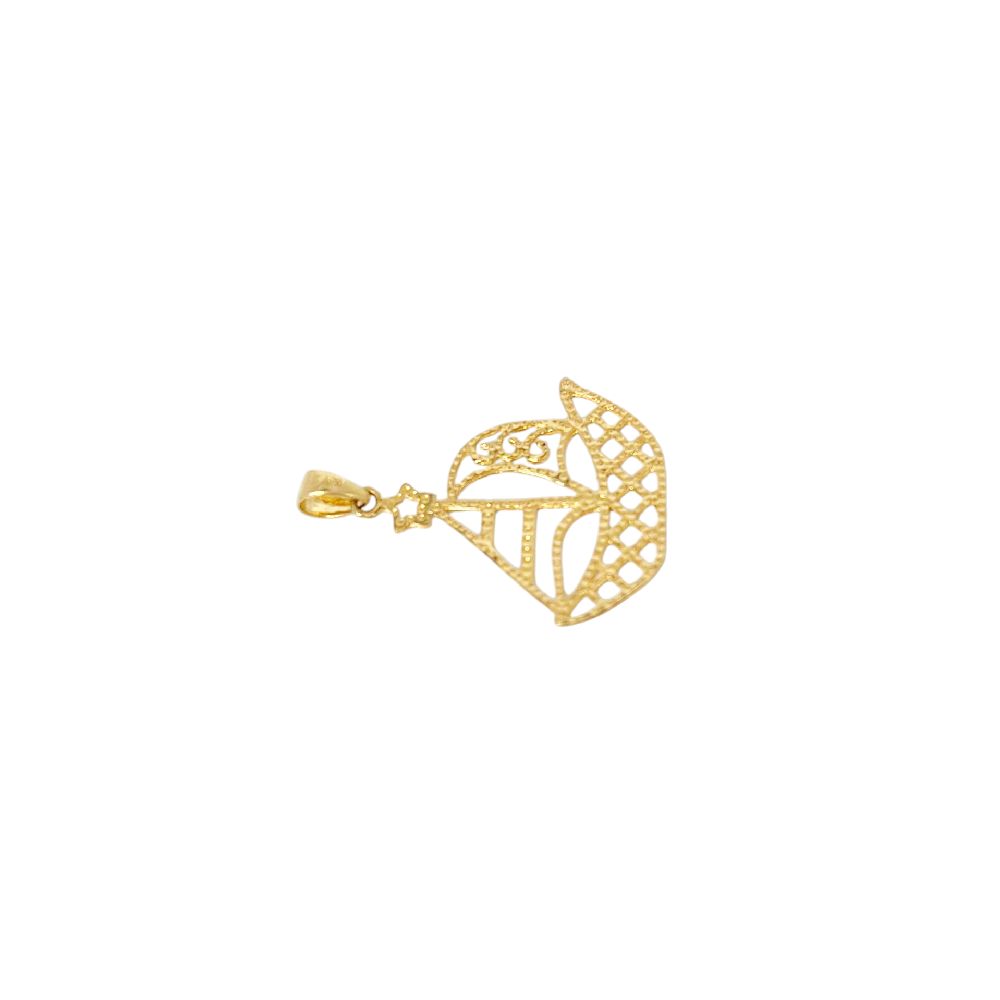 18k Saudi Gold Star Boat Pendant - SKU-DGAG2SVH