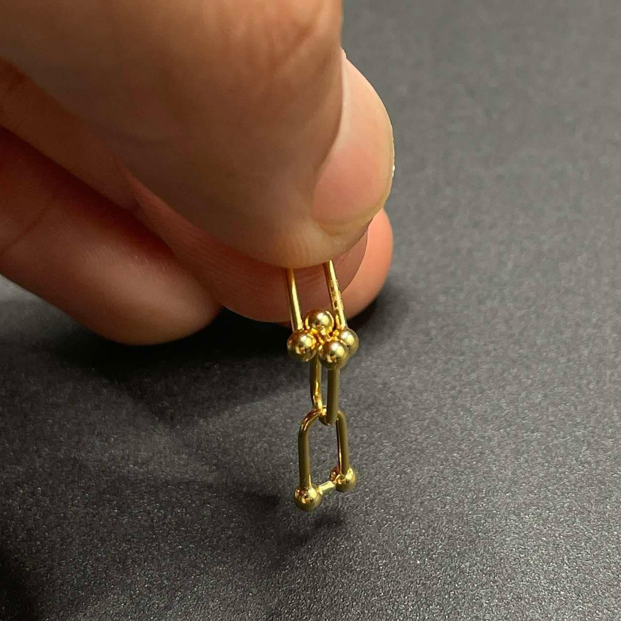 18k Saudi Gold Triple Hardware Pendant Solid Pawnable