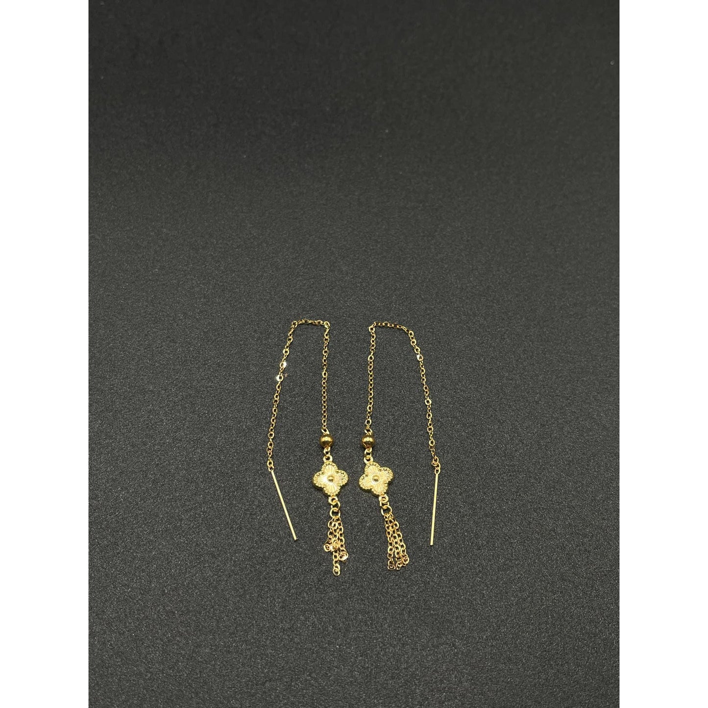 18k Saudi Gold Clover Flower Tiktak Solid Pawnable