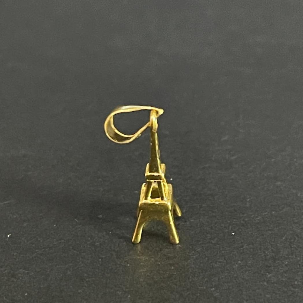 18k Saudi Gold Small Paris Pendant Solid Pawnable