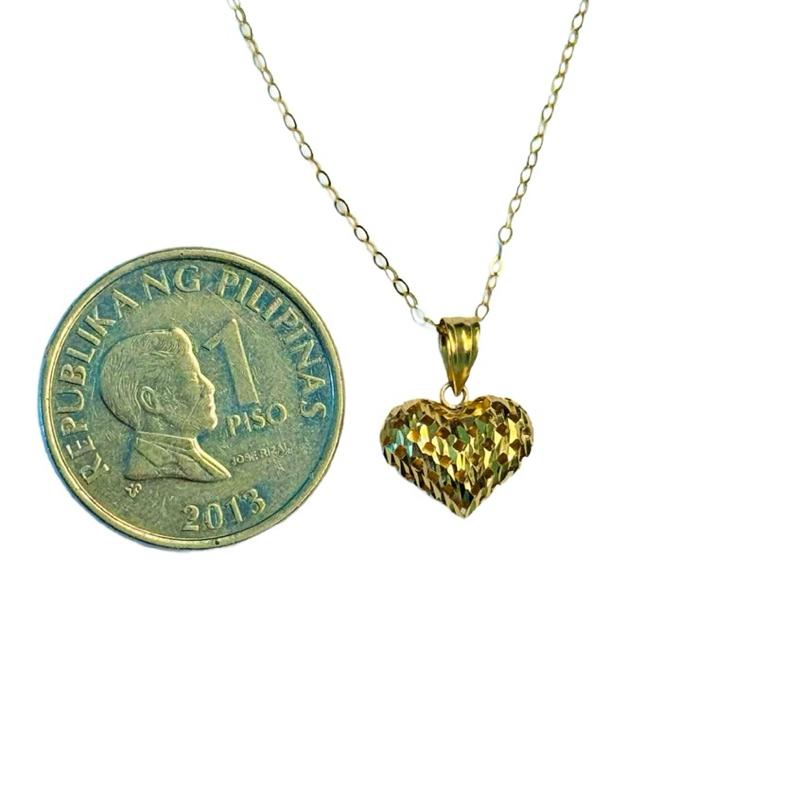 18k Saudi Gold Set Strainer Heart Buo + Tauco Chain 1 Lightweight