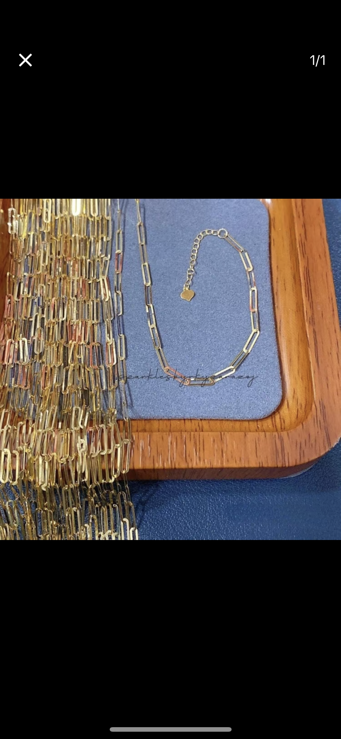 Paparclip Bracelet lightweight 18k Saudi Gold